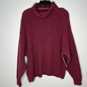 New Free People Turtle Neck Pullover Knit Sweater Long Sleeve Women's Size XS